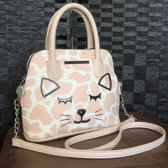 Betsey Johnson Handbags - Charming Cat Face Pink Handbag
